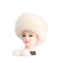 Winter Women Real Fox Fur Trapper Hat Skiing Warm Russian Caps with Pompom Adjustable